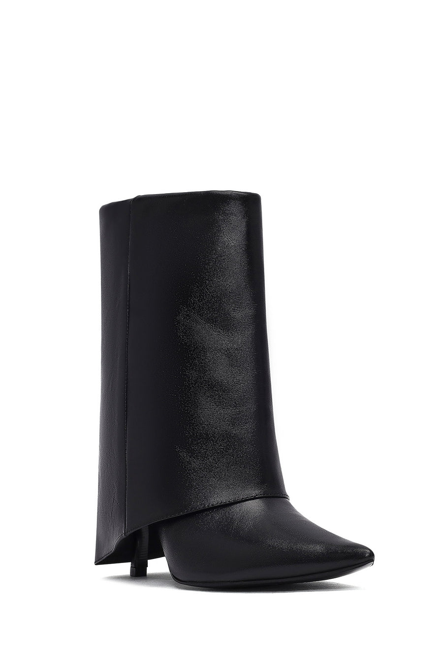 Woman Black Stiletto Heels Leather Boat