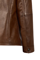 Fabian Male Brown Leather Jacket | Derimod