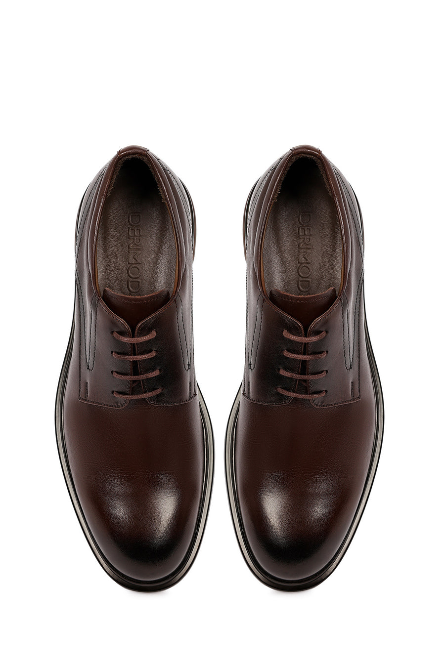 Men's Brown Lace-Up Leather Casual Shoes
