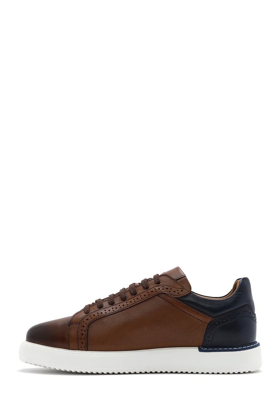 Men's Tan Lace-up Leather Sneaker