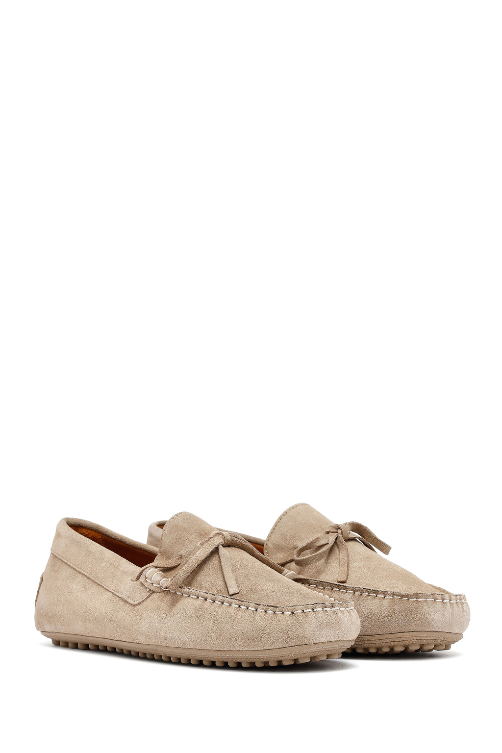 Erkek Bej Süet Deri Casual Loafer