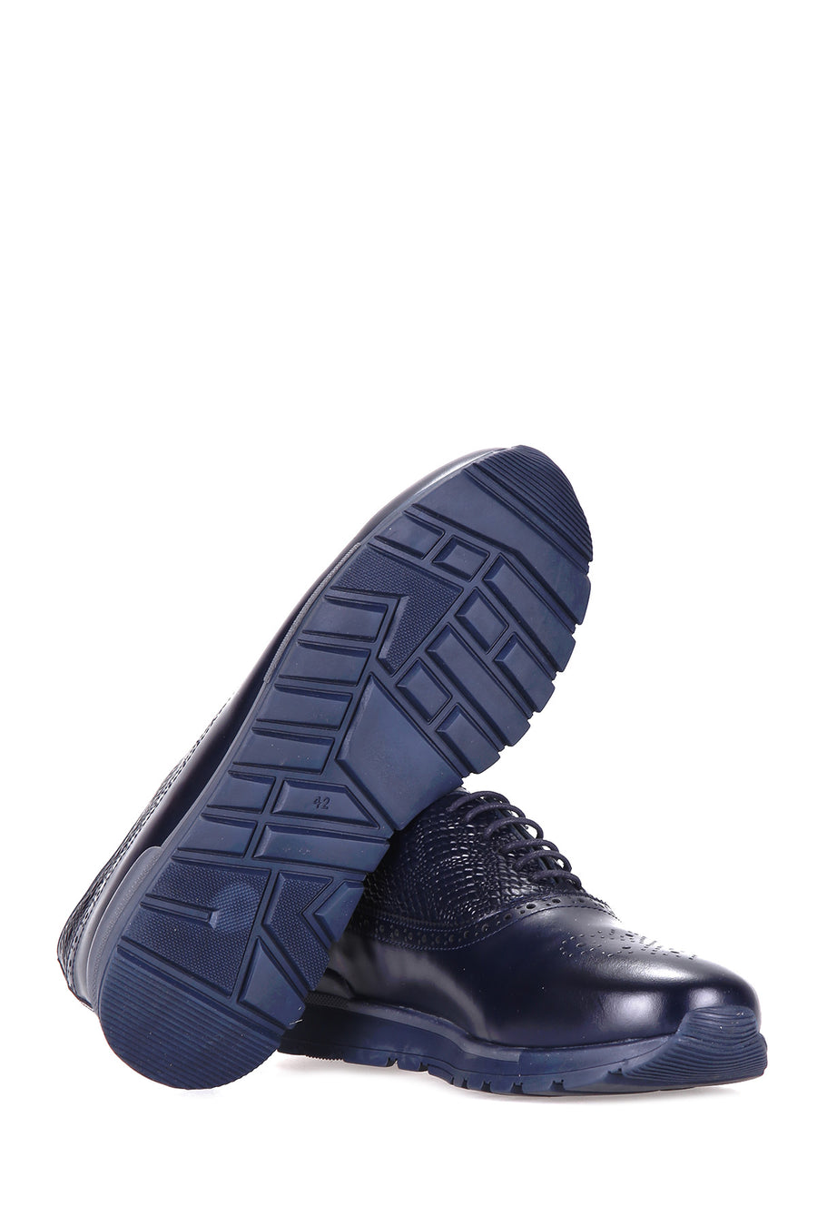 Crocodile Patterned Men's Leather Shoes