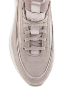 Women's Leather Suede High Sole Sneaker | Derimod