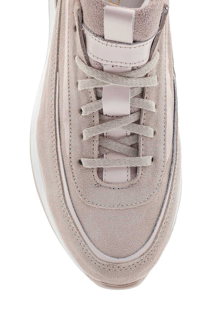 Women's Leather Suede High Sole Sneaker