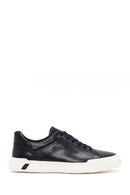 Male Black Lace-Up Leather Sneaker | Derimod