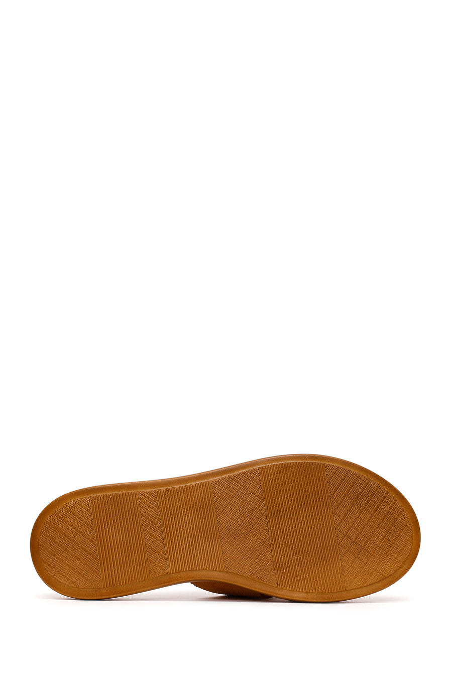 Woman Tan Suede Leather Slippers