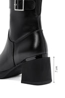 Women's Black Zippered Chunky Heel Boots | Derimod