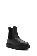 Women's Black Leather Chelsea Boots | Derimod