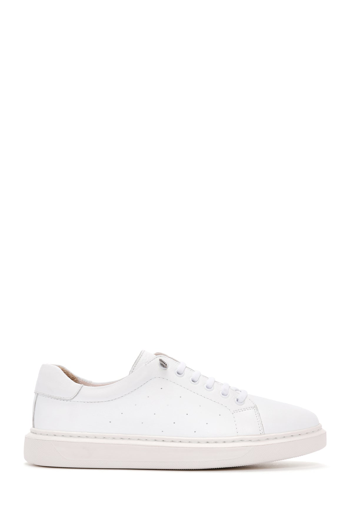 Women's White Leather Sneaker 24SFD500318 | Derimod