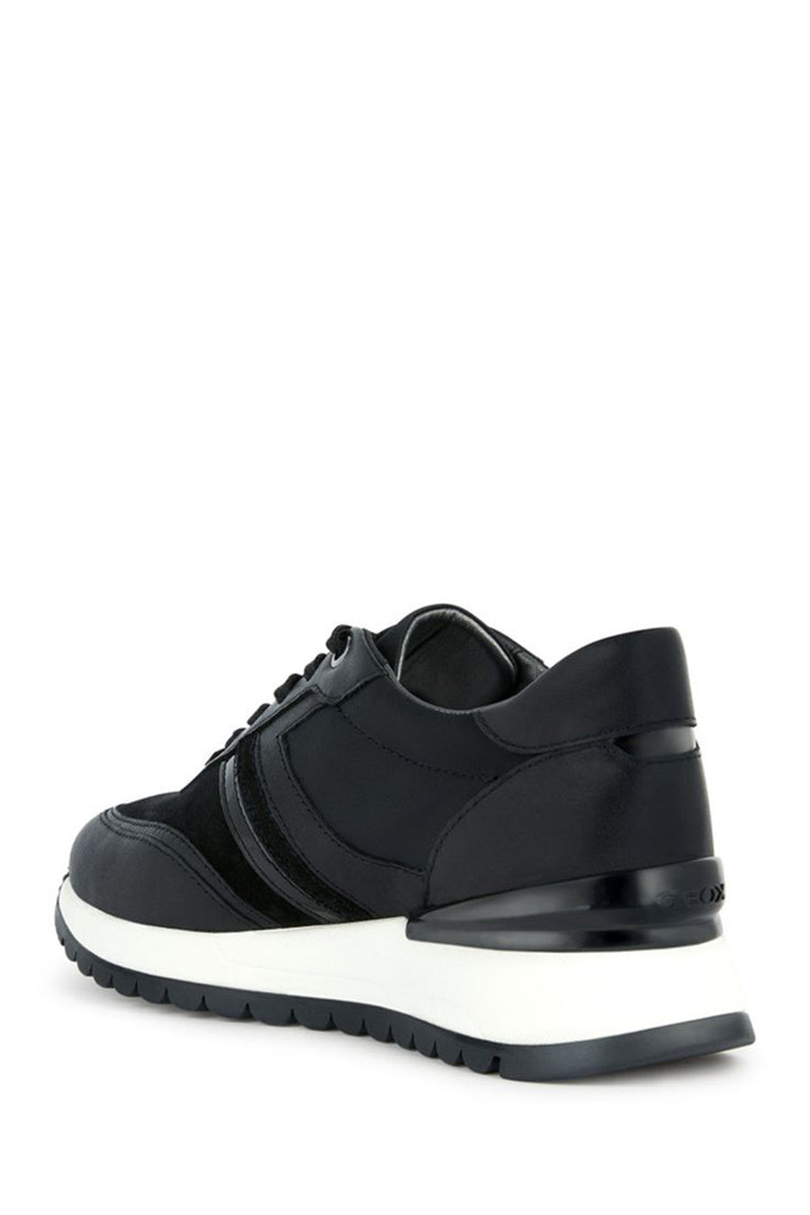 Geox Kadın Siyah Desya Deri Kalın Topuklu Bağcıklı Sneaker