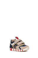 Geox Baby Boy Beige Iupidoo Strappy Leather Sneakers | Derimod