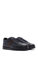 Men's Navy Blue Lace-up Leather Casual Shoes | Derimod