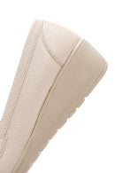 Women's Beige Wedge Heel Loafer | Derimod