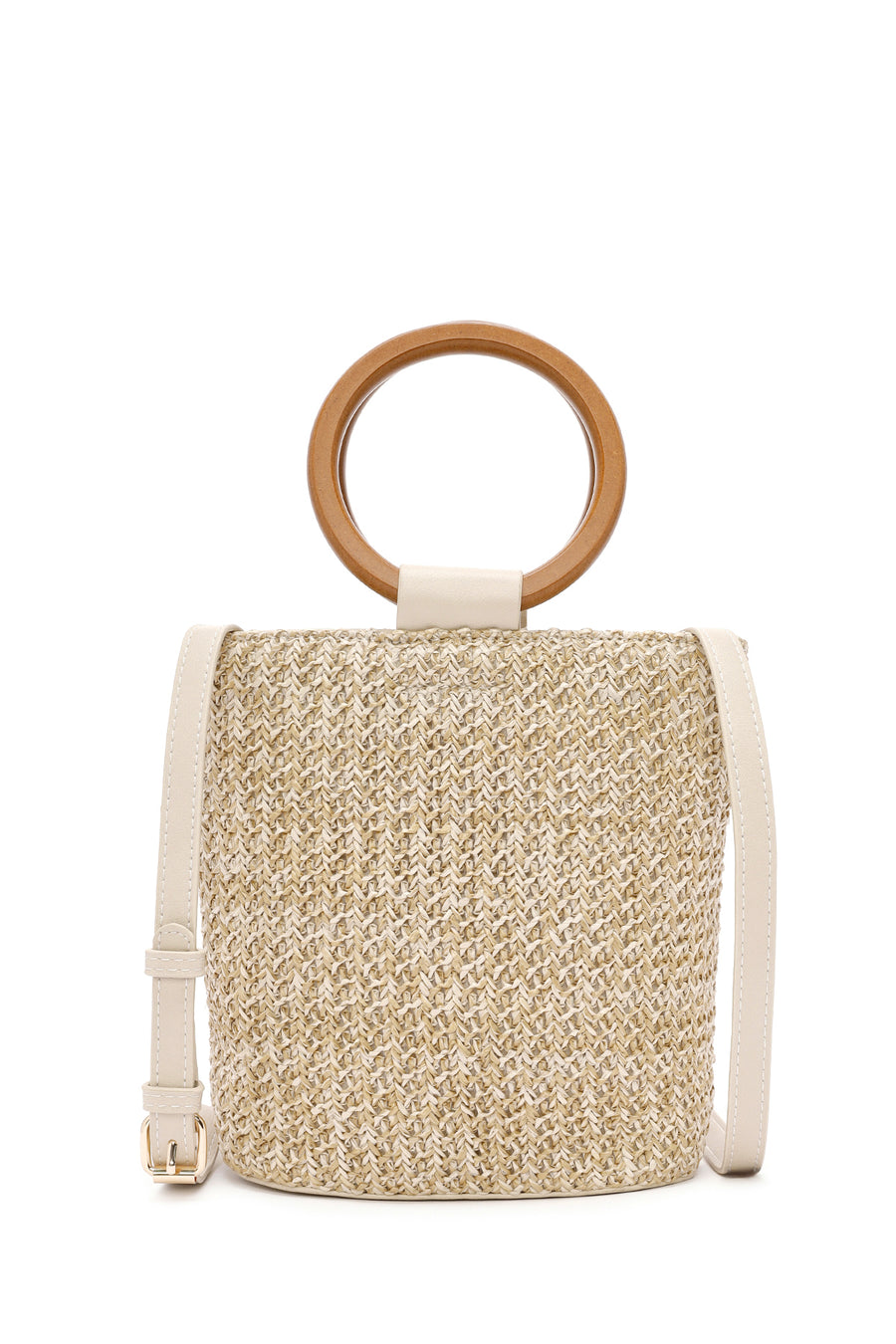 Women's Cream Long Strap Straw Handle Bag 24SBD2910M7 | Derimod