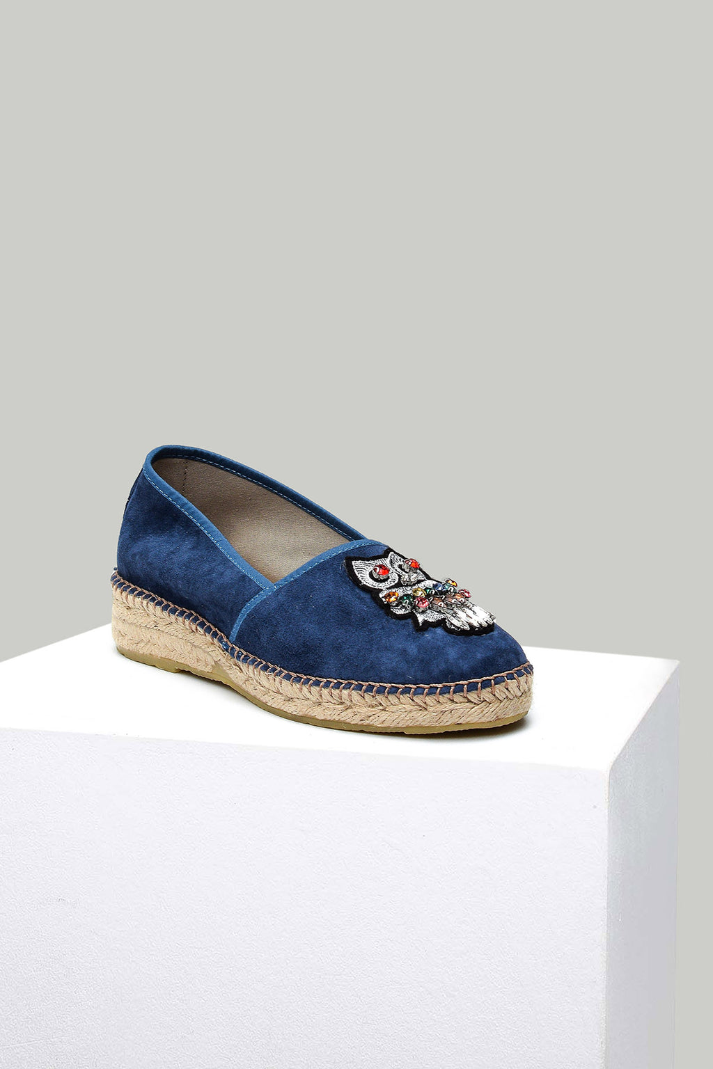 Baykuşlu Mavi Kadın Espadril
