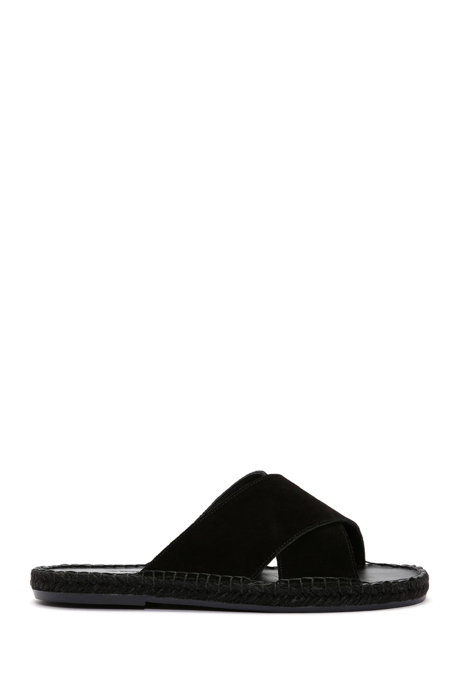 Men's Black Suede Leather Slippers 24SFD616310 | Derimod