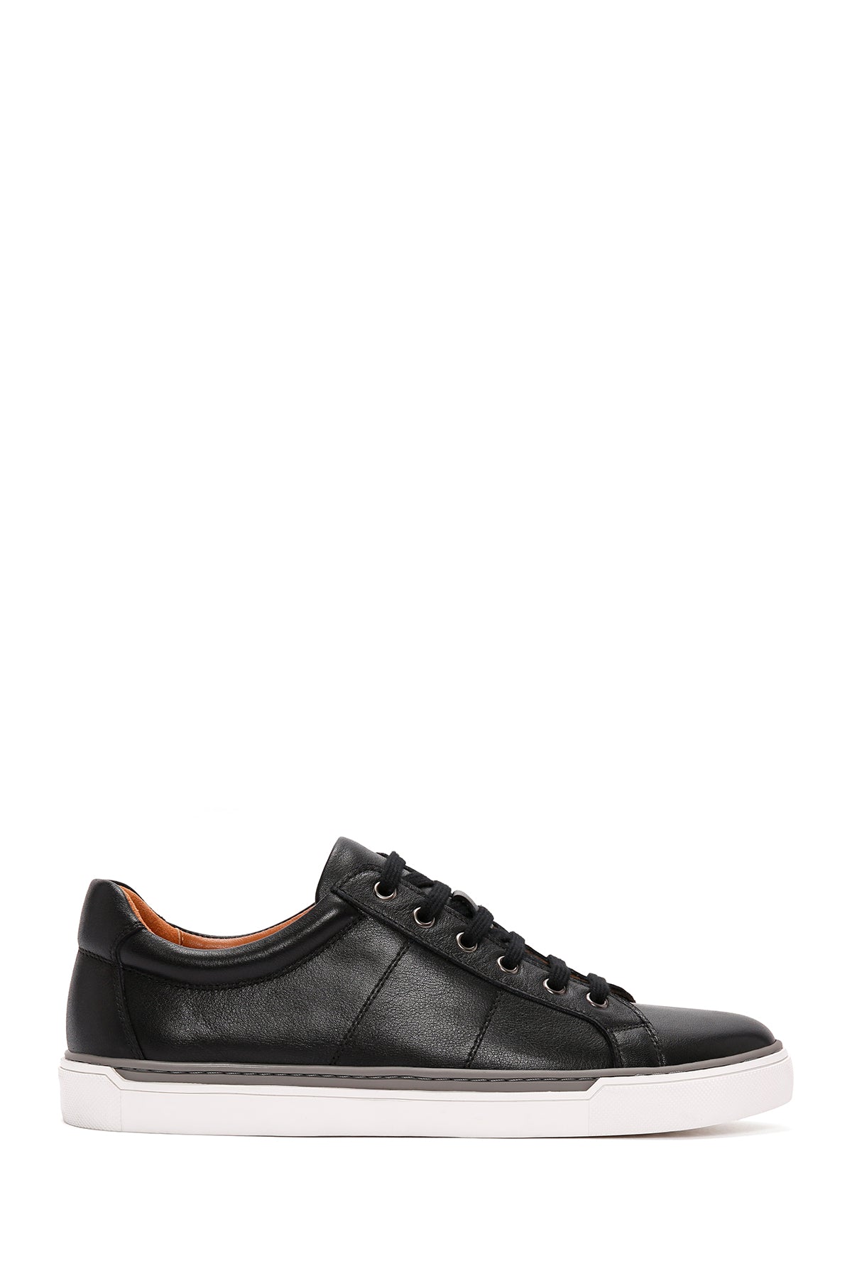 Men's Black Lace-up Leather Sneaker 24SFD691318 | Derimod