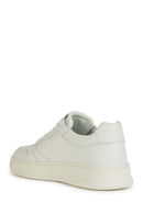 Geox Men's White Arvier Lace-Up Leather Sneaker | Derimod