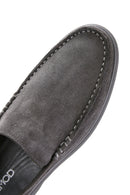 Derimod Fly Men's Gray Suede Leather Loafer | Derimod