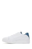 Men's White Leather Thick Soled Sneaker | Derimod