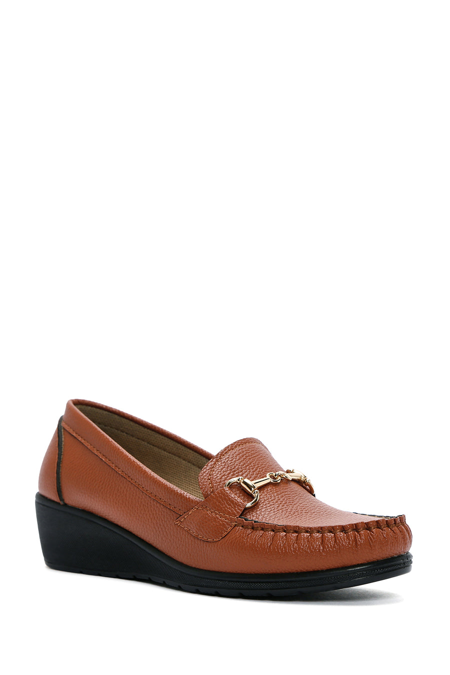 Kadın Taba Dolgu Topuk Loafer