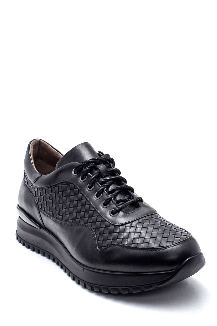 Erkek Deri Örgülü Sneaker
