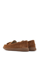 Women's Tan Suede Leather Comfort Loafer | Derimod