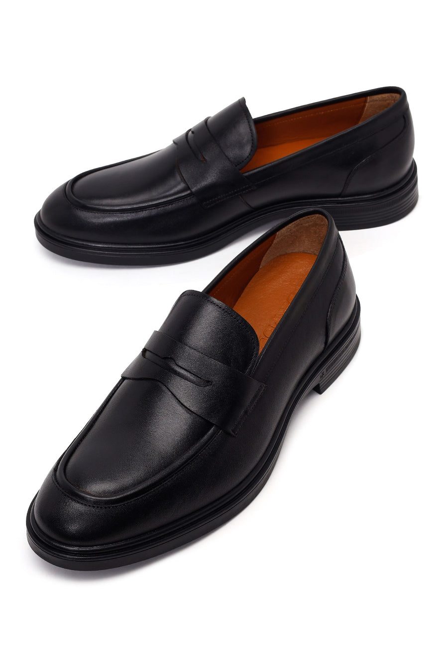 Erkek Siyah Deri Casual Loafer