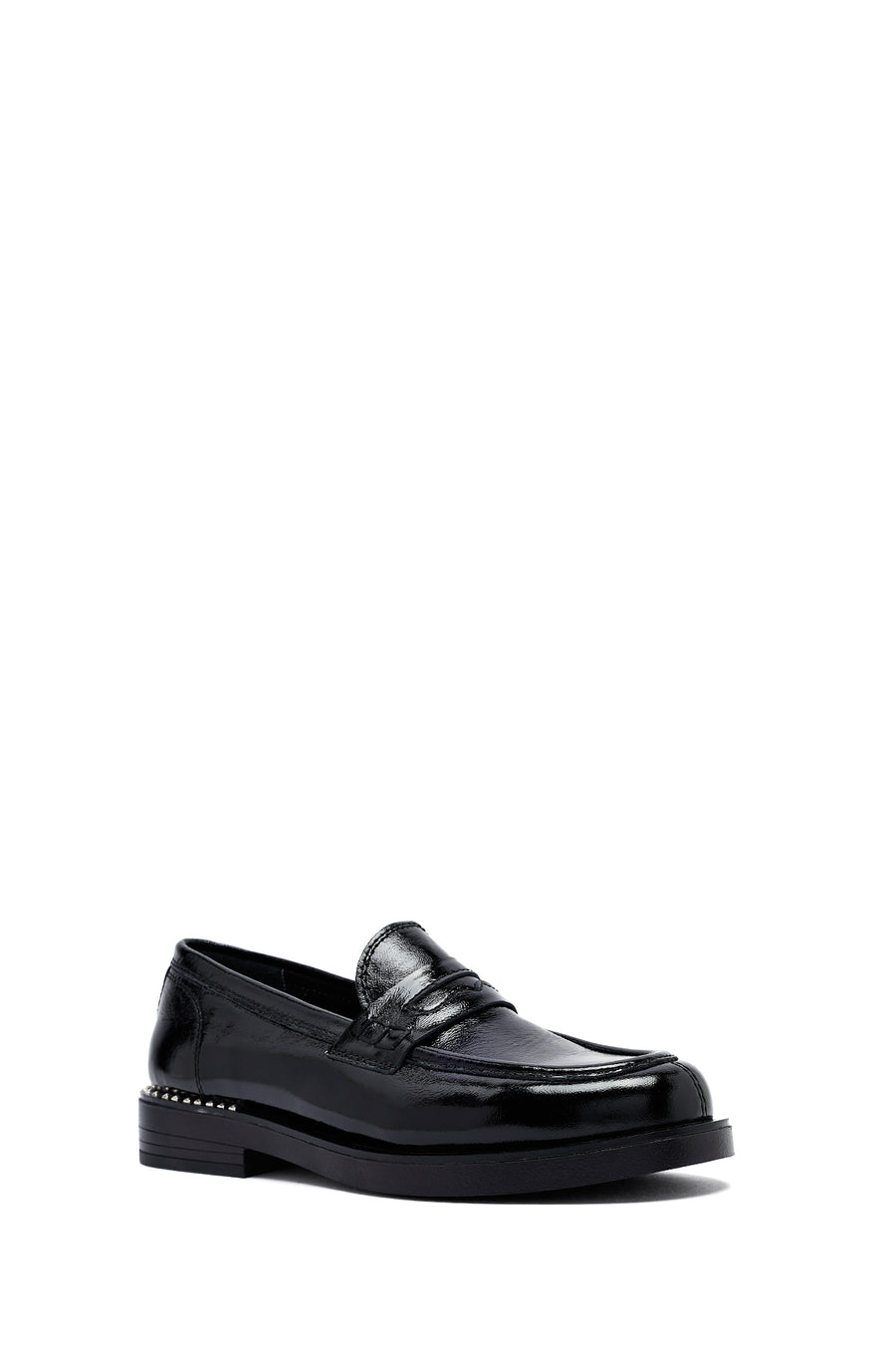 Woman Black Patent Leather Leather Masculine Loafer