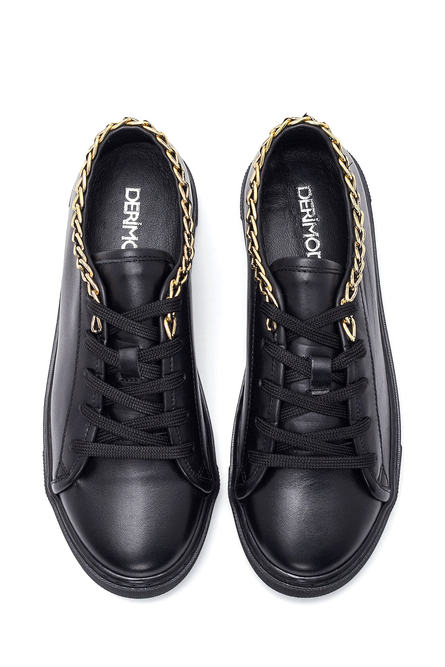 Kadın Deri Zincirli Sneaker