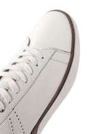 Men's Ecru Leather Sneaker | Derimod