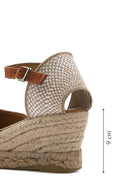 Women's Orange Ankle Strap Wedge Heel Suede Leather Espadrilles | Derimod