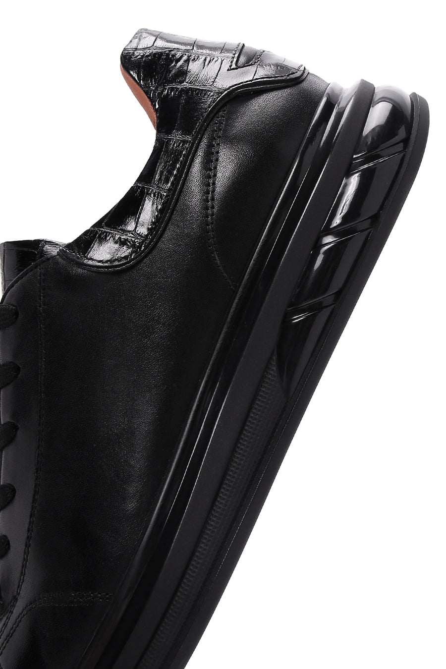 Men's Black Leather Sneaker