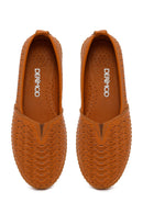 Kadın Taba Deri Konfor Loafer | Derimod