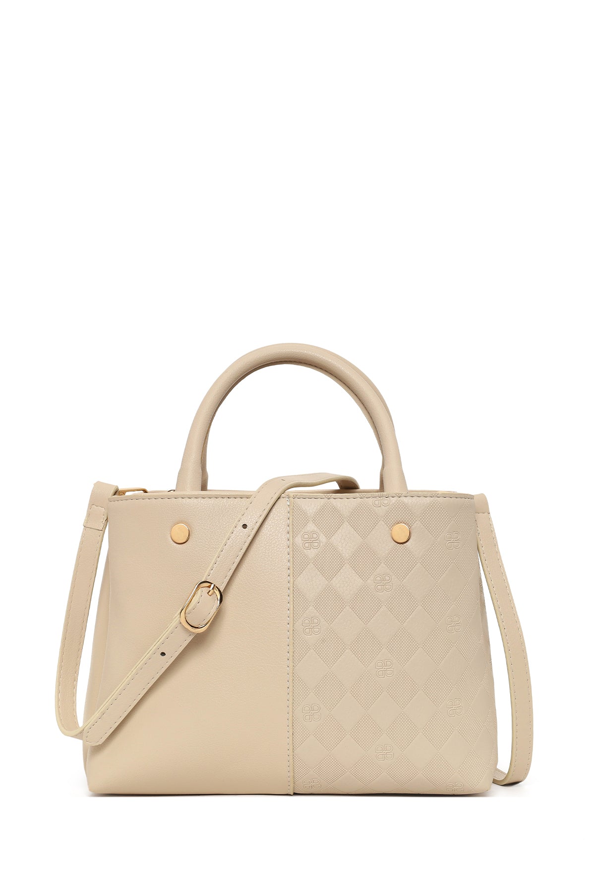 Kadın Krem Uzun Askılı Baskılı Klasik Kol Çantası 26PBD200018 | Derimod