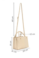 Kadın Krem Uzun Askılı Baskılı Klasik Kol Çantası | Derimod