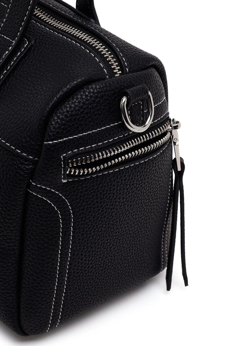 Woman Black Long-Strap Shoulder Bag