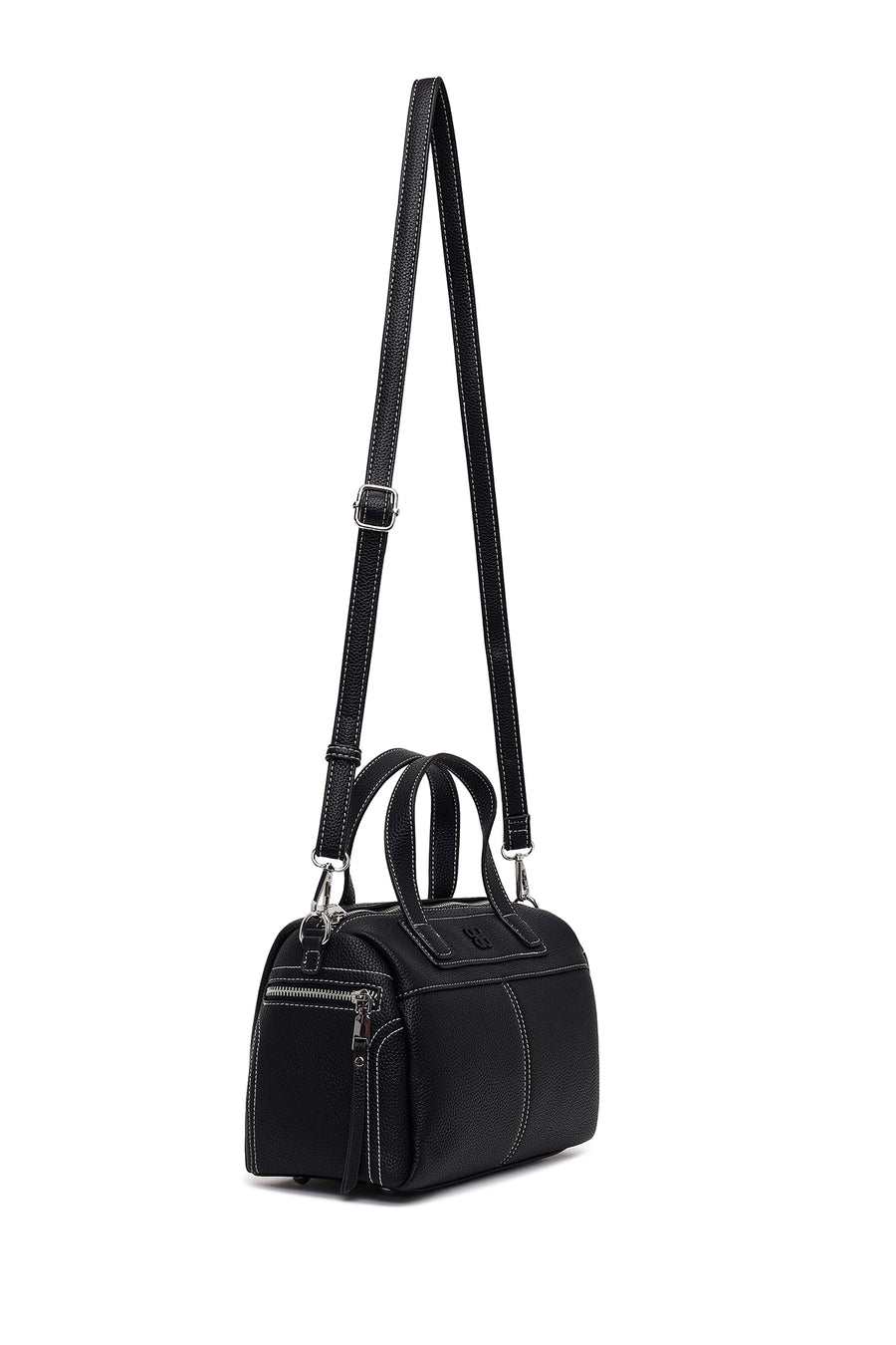 Woman Black Long-Strap Shoulder Bag