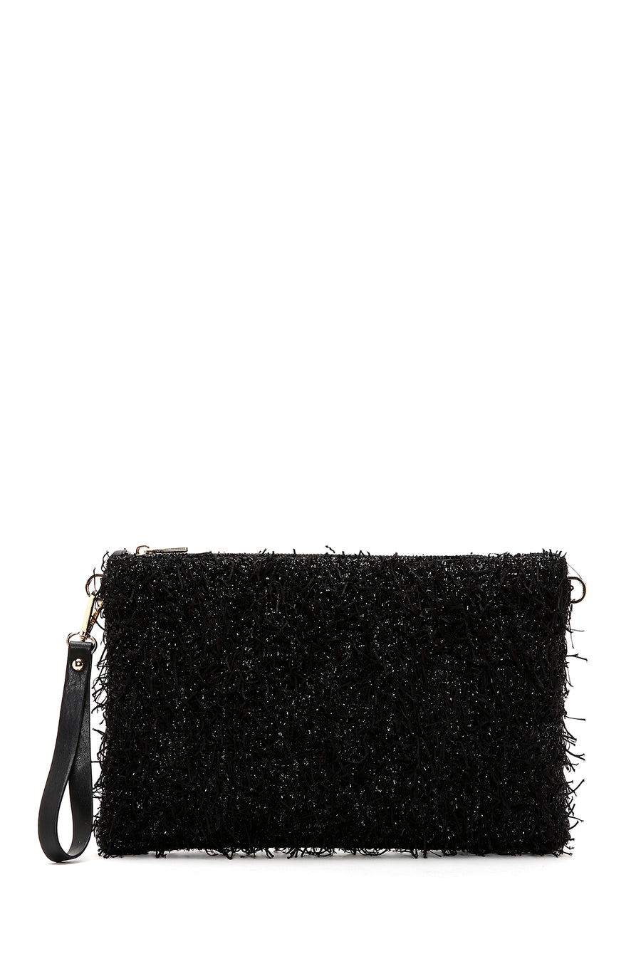 Women's Black Long Chain Strap Clutch Bag