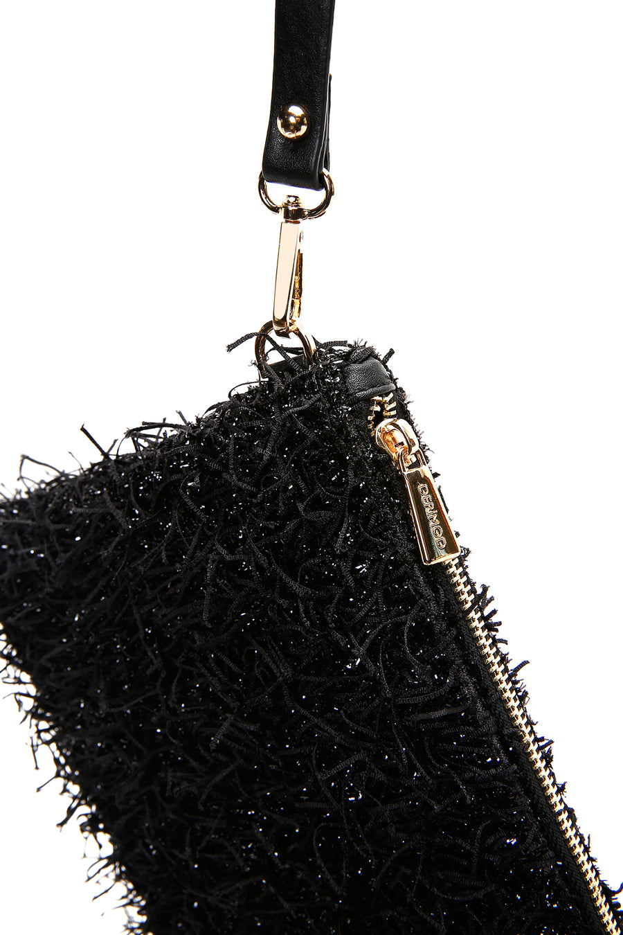 Women's Black Long Chain Strap Clutch Bag