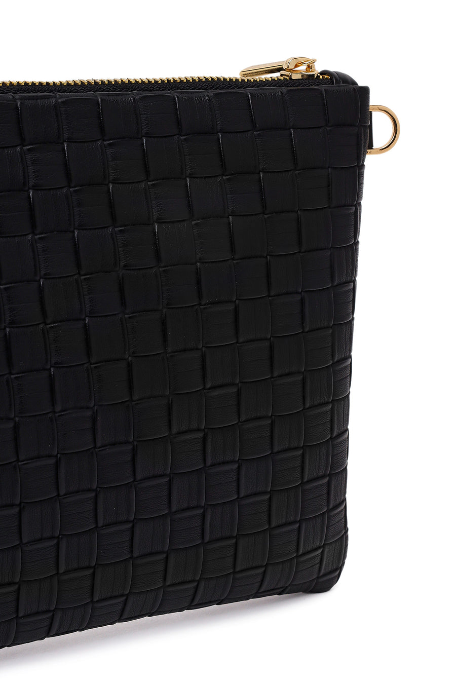 Women's Black Long Chain Strap Printed Clutch Bag