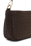 Kadın Kahverengi Uzun Askılı Örgülü Omuz Çantası | Derimod