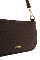 Kadın Kahverengi Uzun Askılı Örgülü Omuz Çantası | Derimod