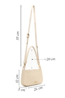 Kadın Bej Uzun Askılı Örgülü Omuz Çantası | Derimod