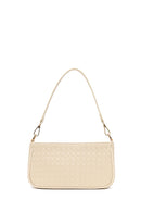 Kadın Bej Uzun Askılı Örgülü Omuz Çantası | Derimod