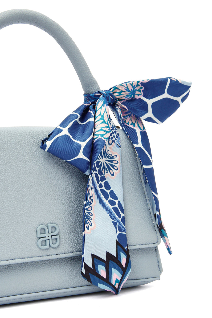 Woman Blue Long-Strap Classic Shoulder Bag