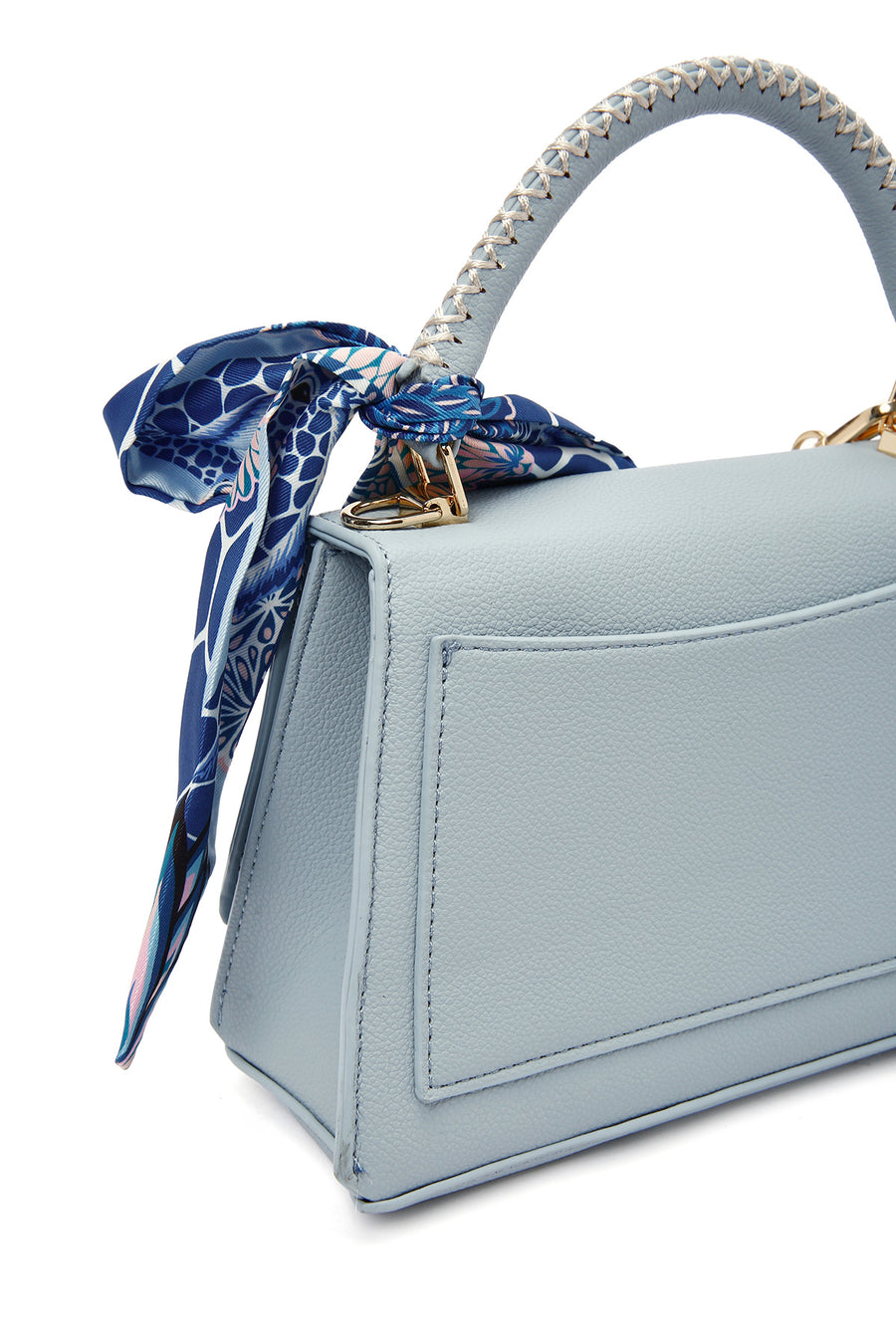 Woman Blue Long-Strap Classic Shoulder Bag