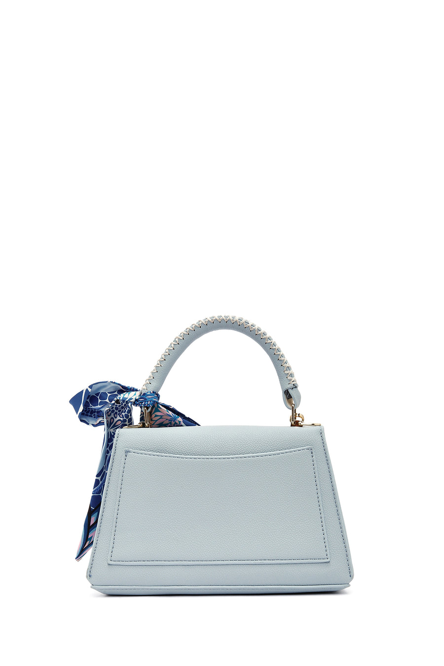 Woman Blue Long-Strap Classic Shoulder Bag