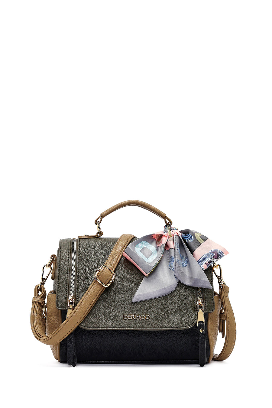 Women's Black Long Strap Handbag with Accessory Detail 26PBD240618 | Derimod