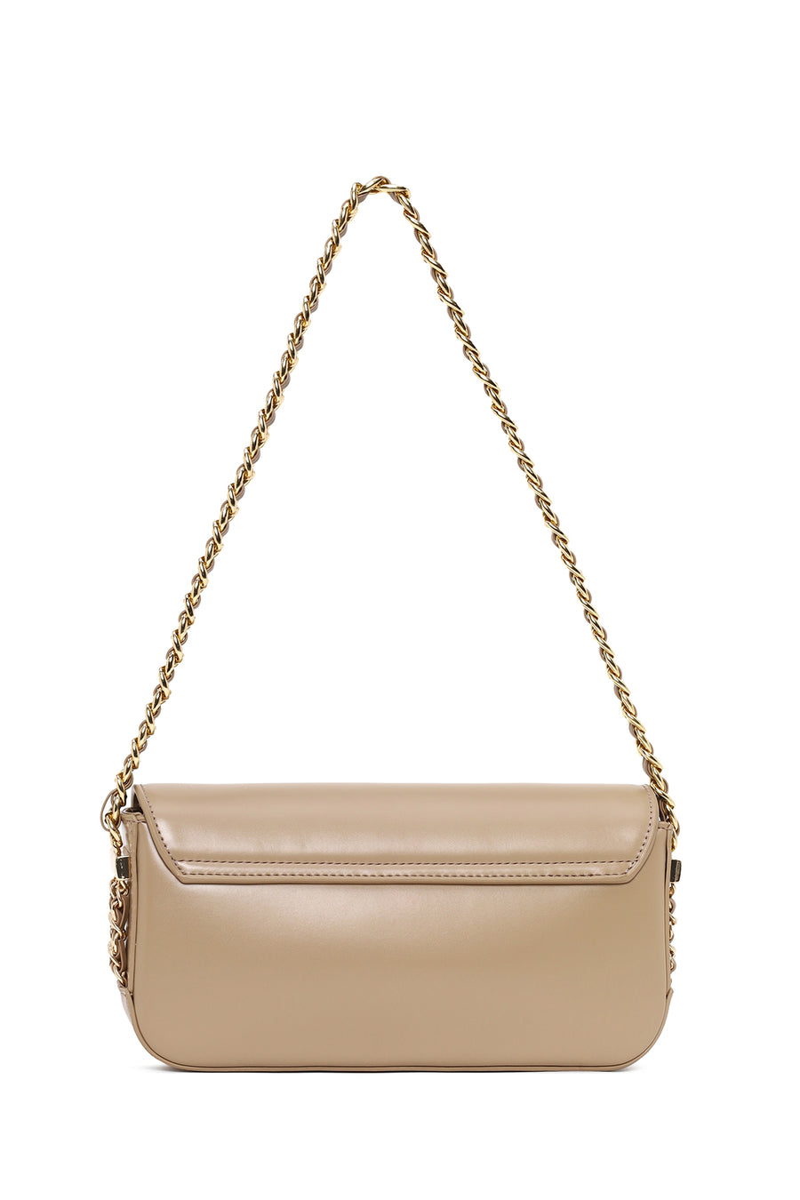 Women's Dark Beige Chain Strap Shoulder Bag